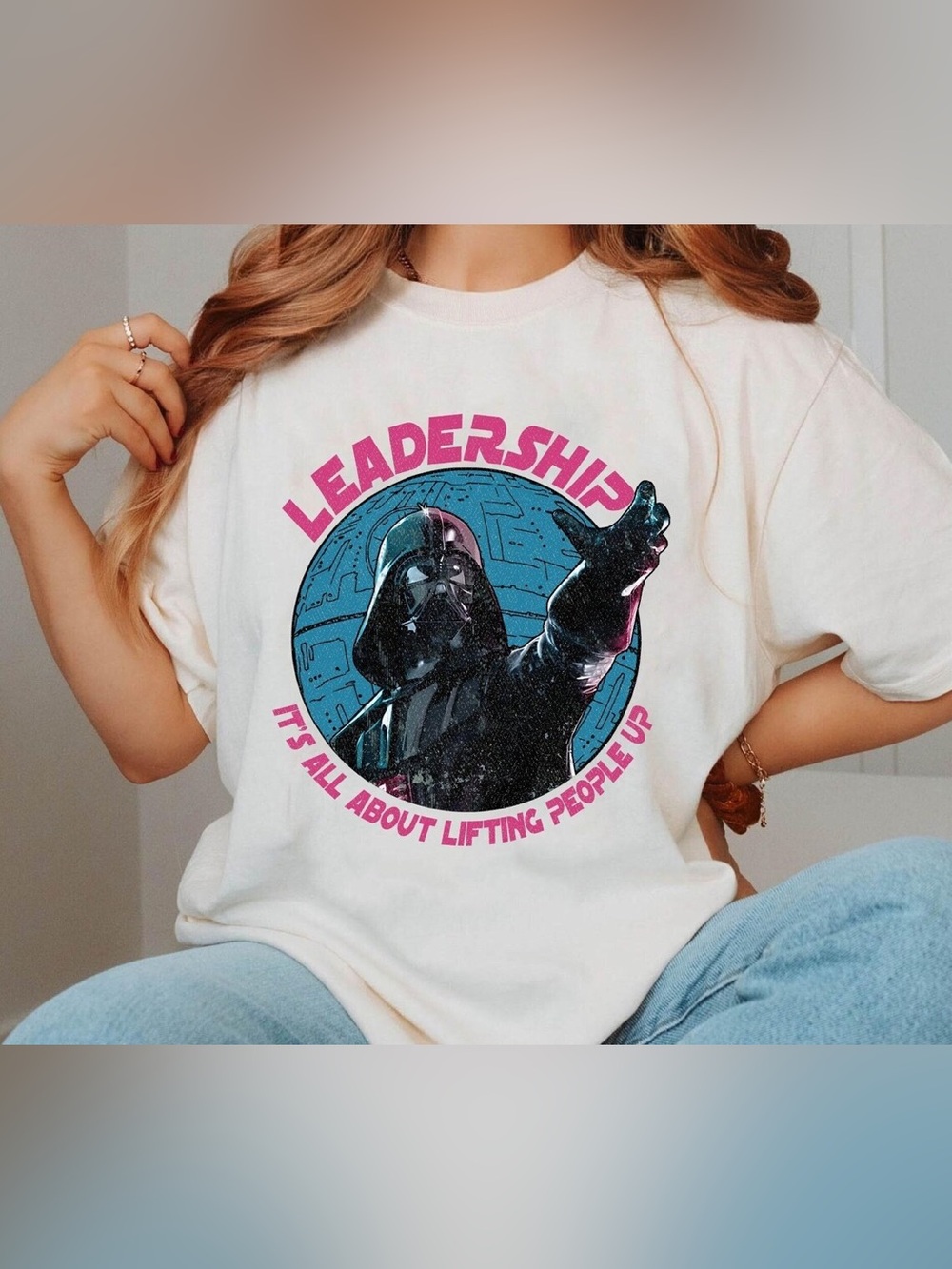 Star Wars Darth Vader Leadership It's About Lifting People Up Comfort Colors Tee